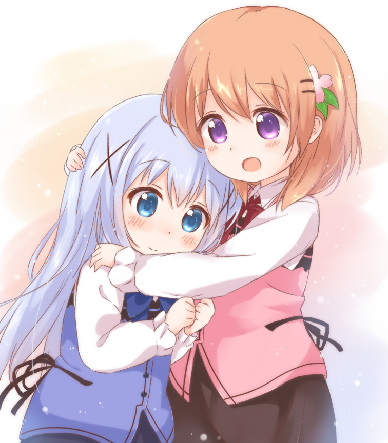 Hugs! [Gochuumon wa Usagi desu ka?] : r/awwnime