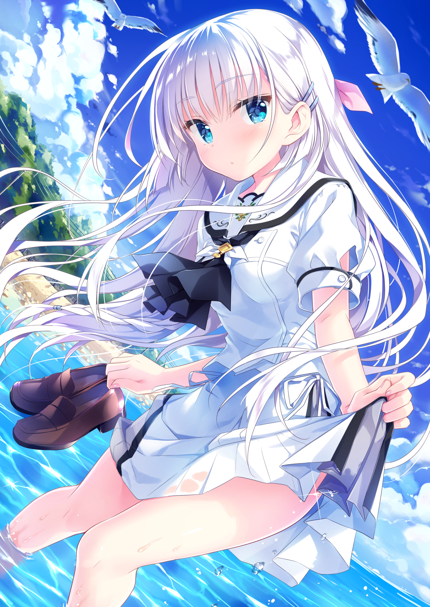 White Summer Pockets Awwnime White Summer Pockets Awwnime