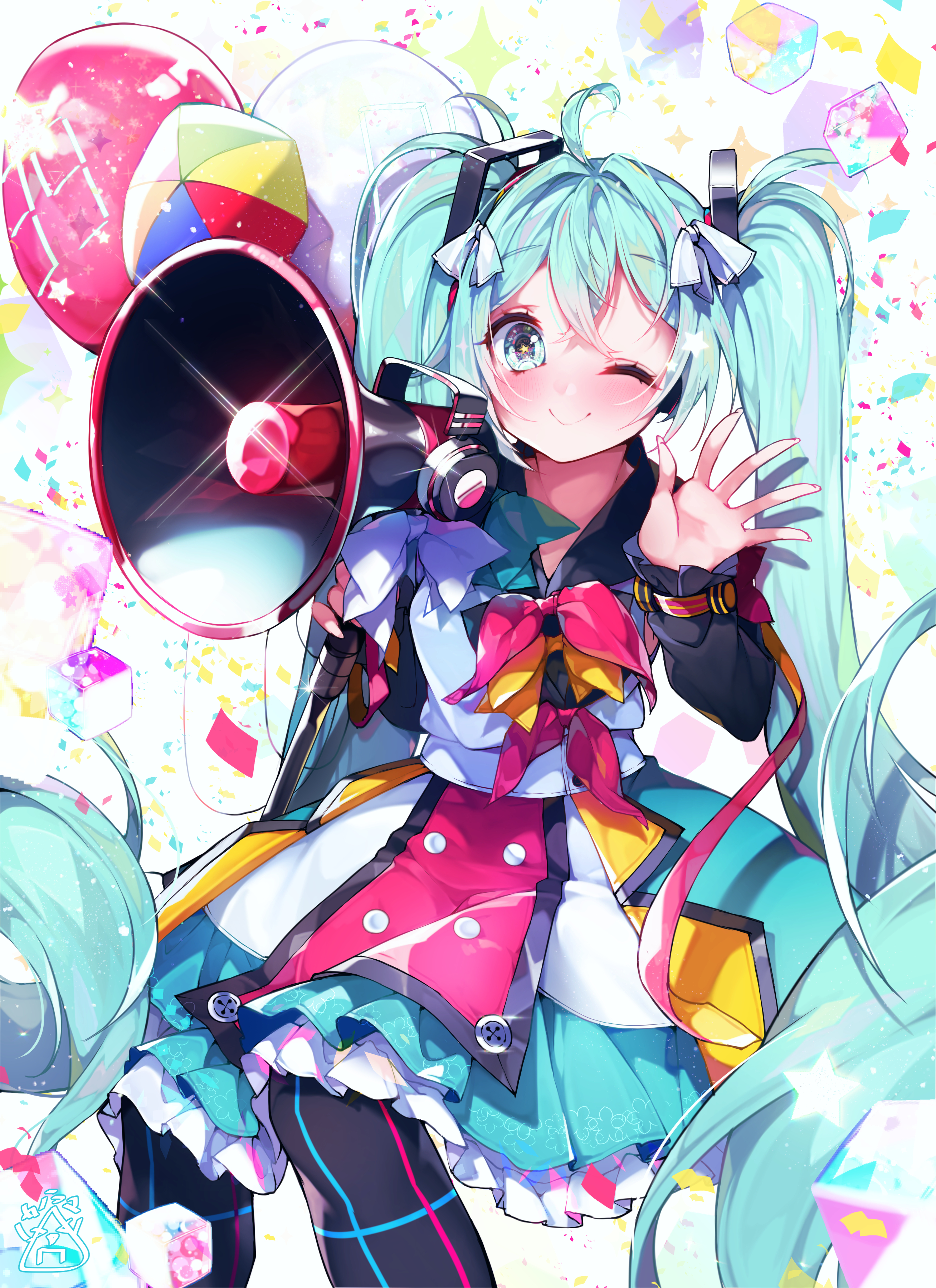 A wink and a wave : r/hatsune