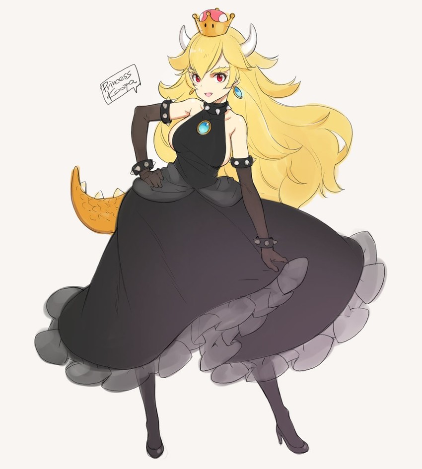 Bowsette with a black dress [Super Mario] : r/awwnime