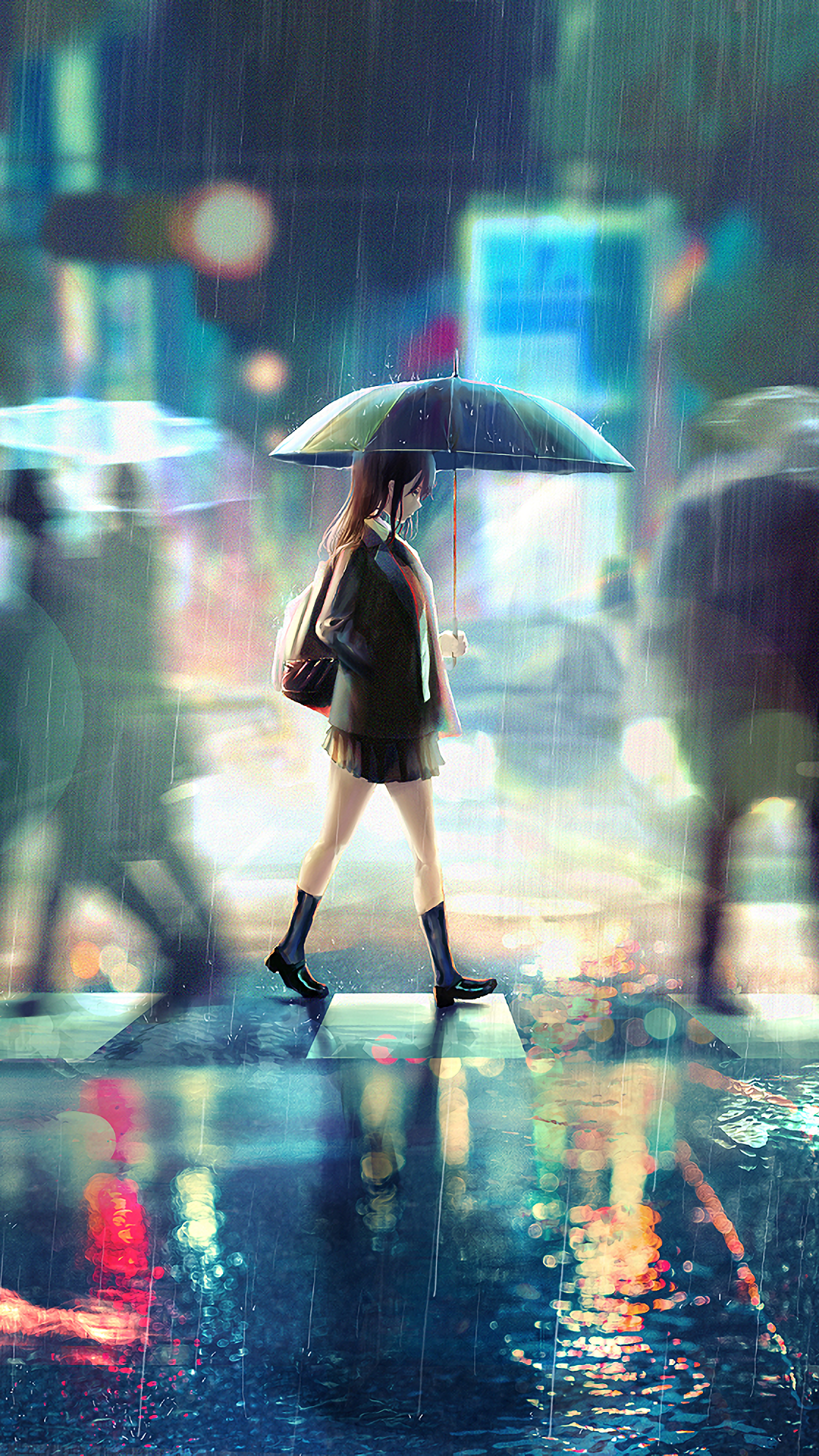 REQUEST] Can anyone add animated rain to this and convert it to gif?  710x992 resolution : r/AnimePhoneWallpapers