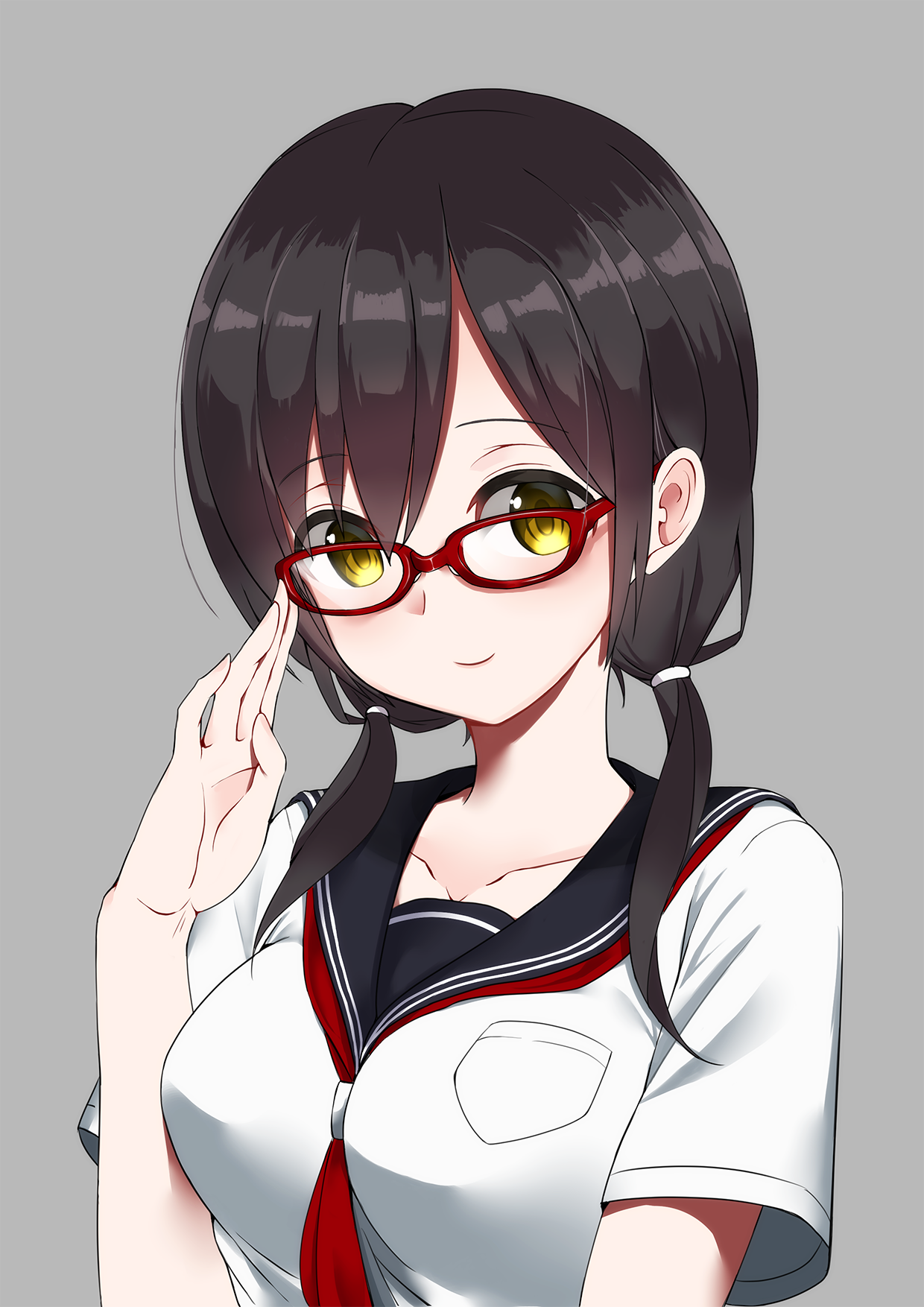 Red Frames and Pigtails [Original] : r/awwnime