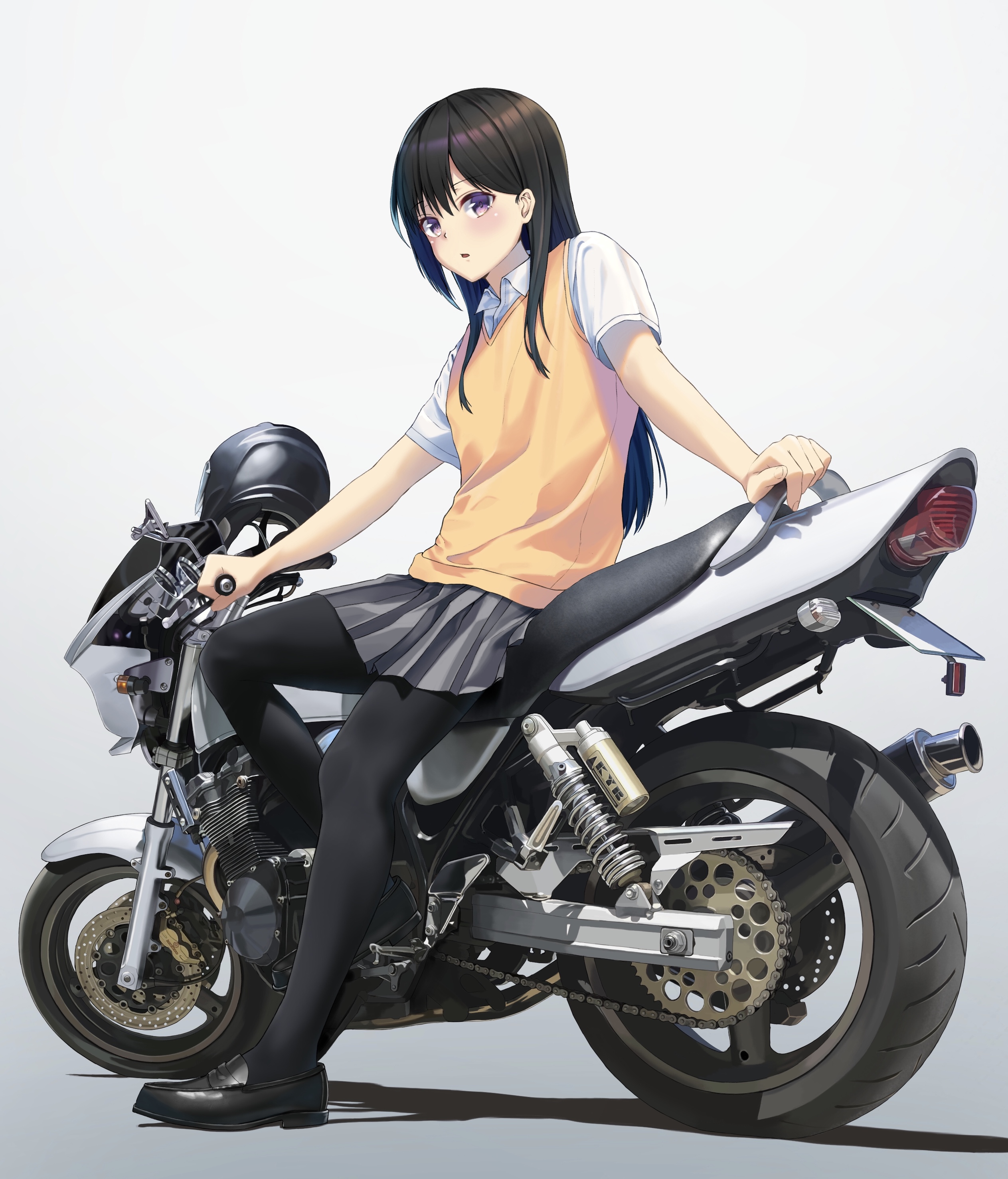 Girl with a motorcycle [Original]