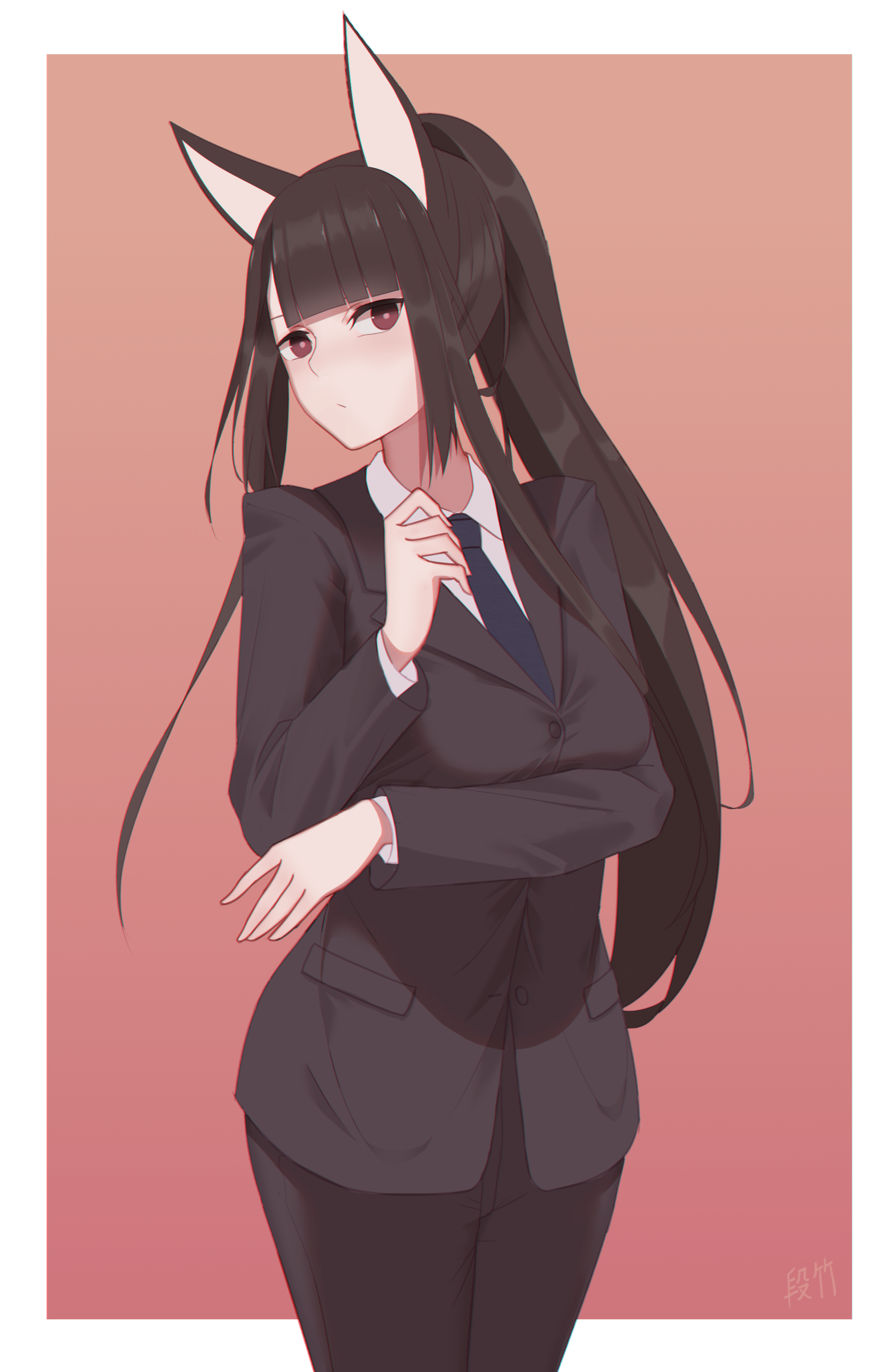 Akagi in a suit [Azur Lane] : r/kemonomimi