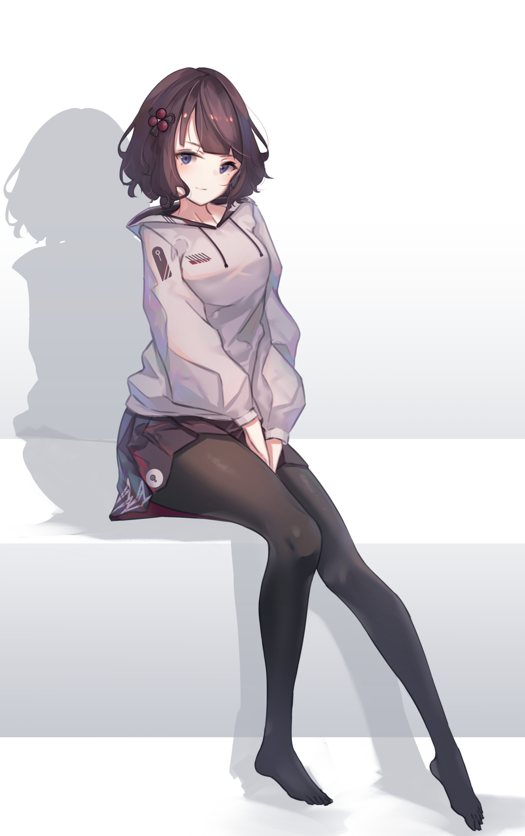 Katsushika Hokusai in hoodie and pantyhose [Fate/Grand Order]