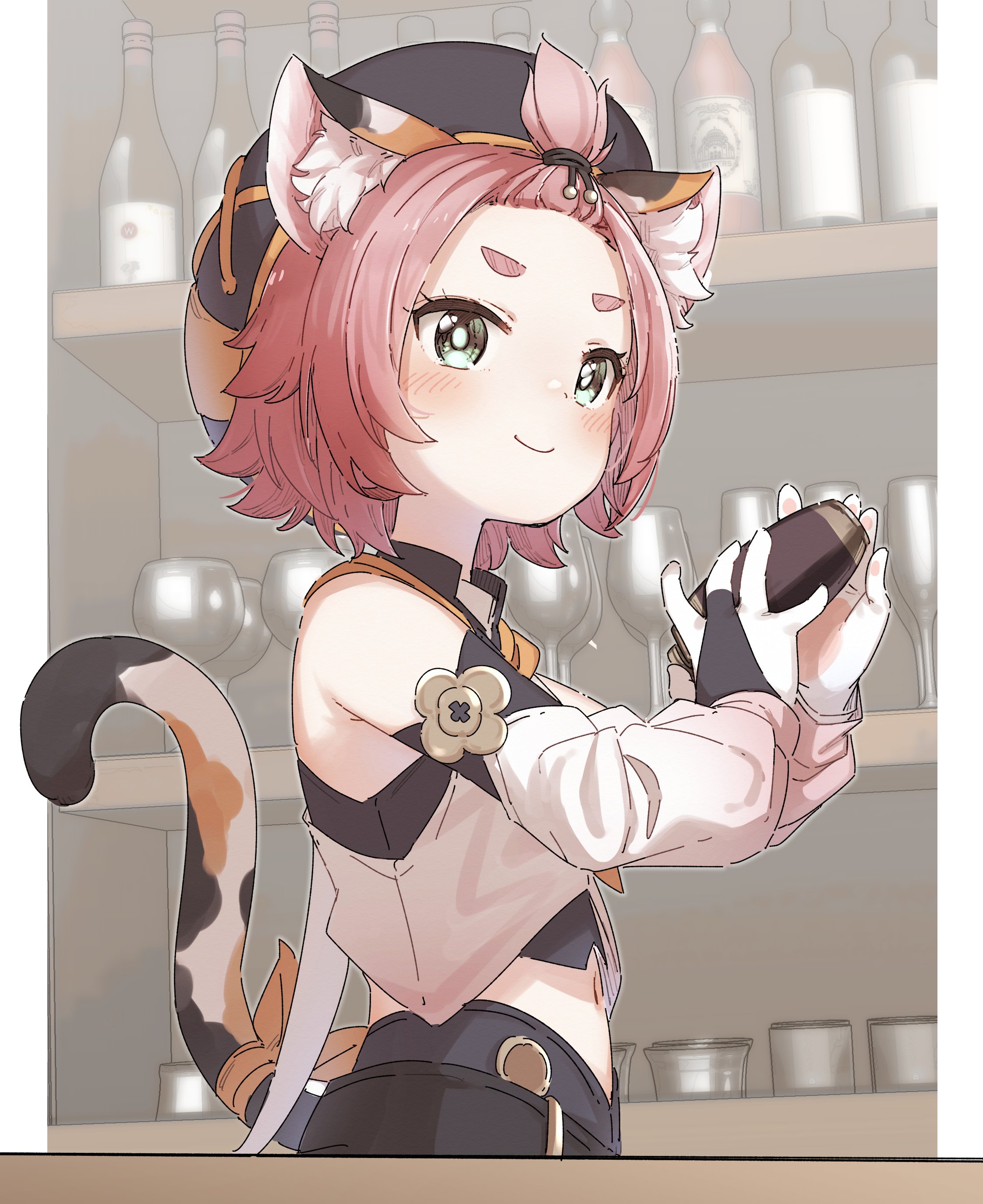 Catgirl bartender [Genshin Impact] : r/awwnime