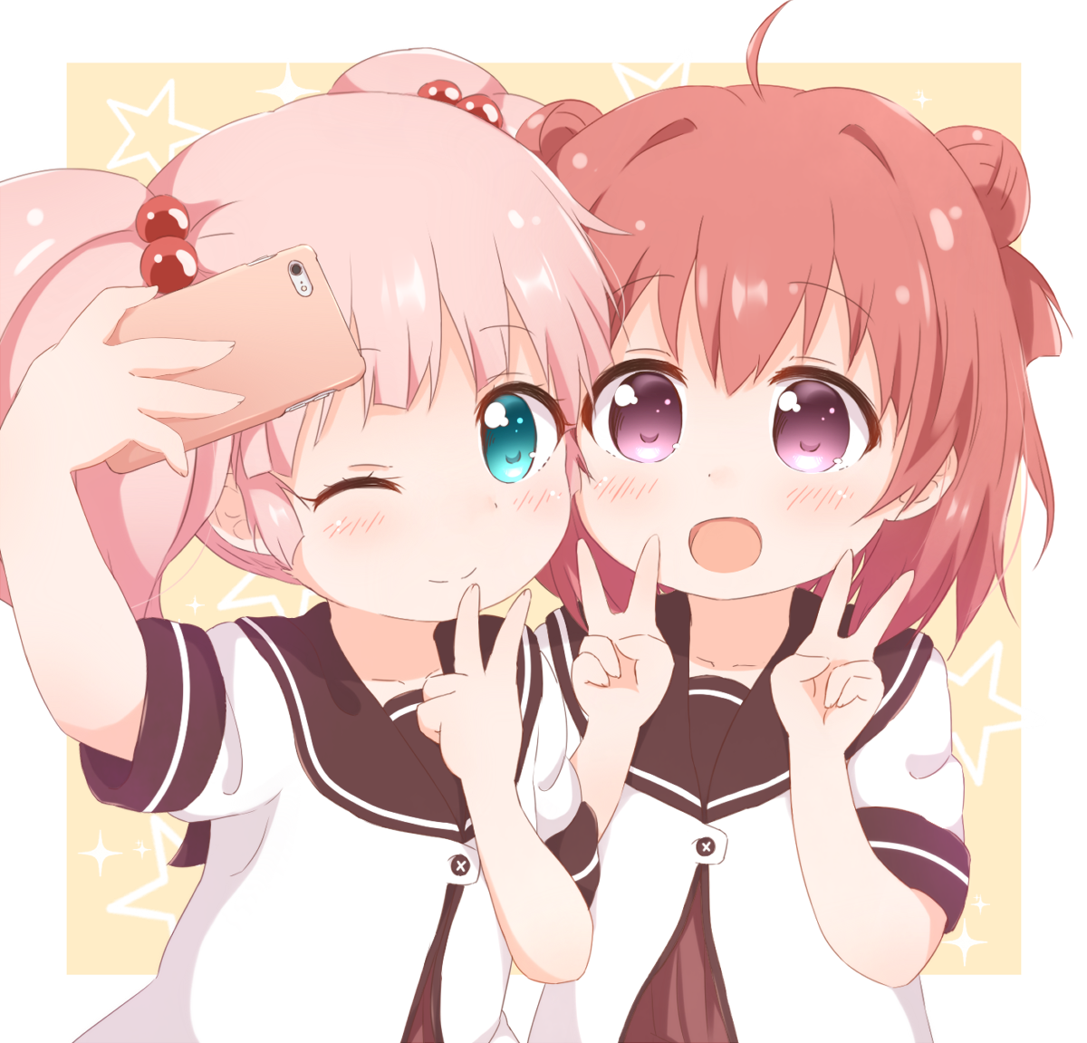 Red selfie. [Yuru Yuri]