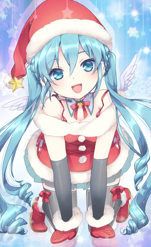 Miku Santa [Hatsune Miku, Vocaloid] : r/awwnime