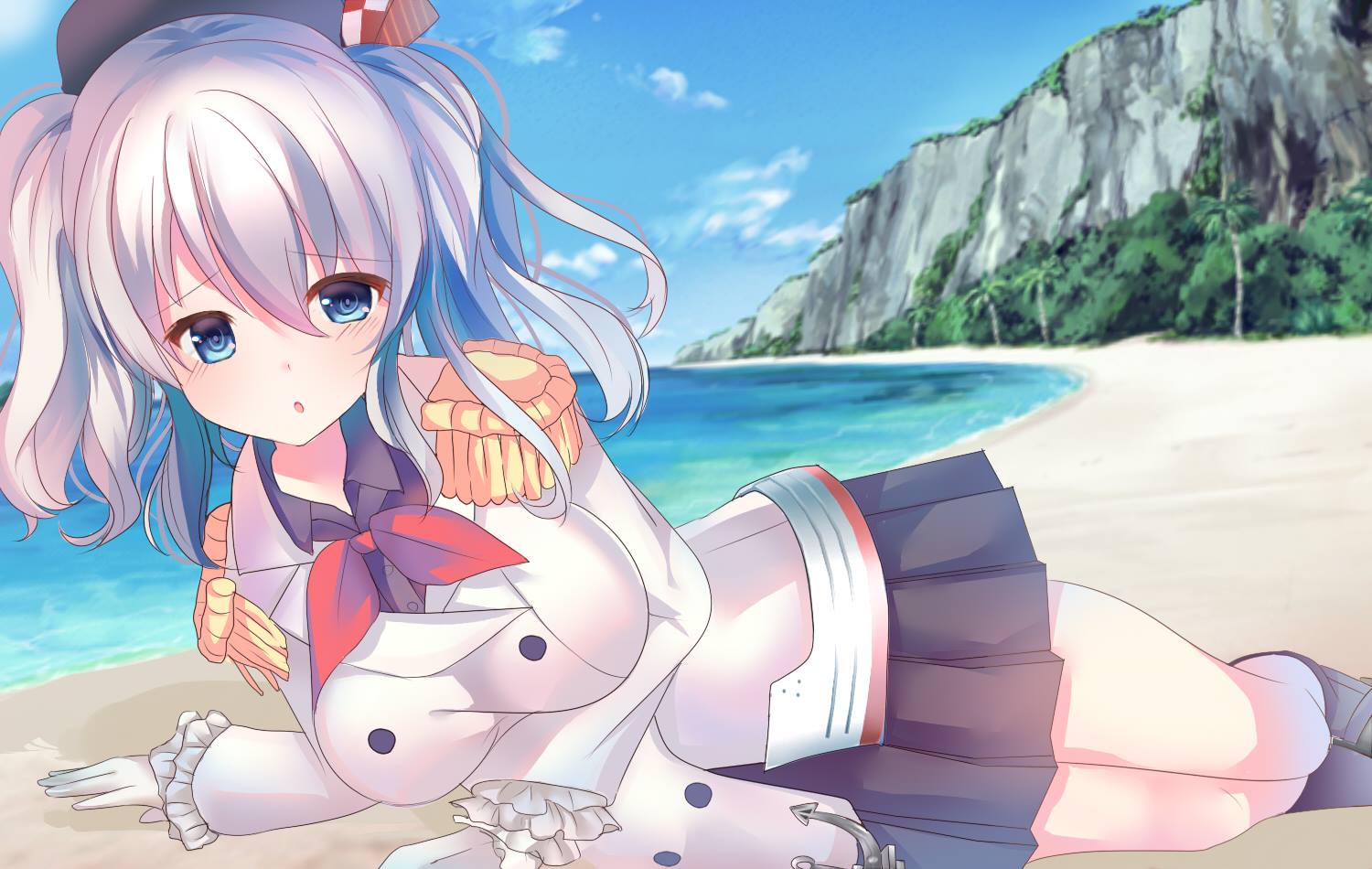 [Kancolle] Kashima, the cutest girl on the beach r/awwnime