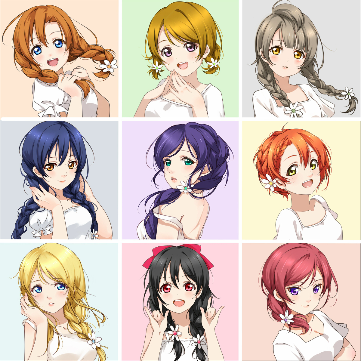 Different hairstyles [Love Live!] : r/awwnime