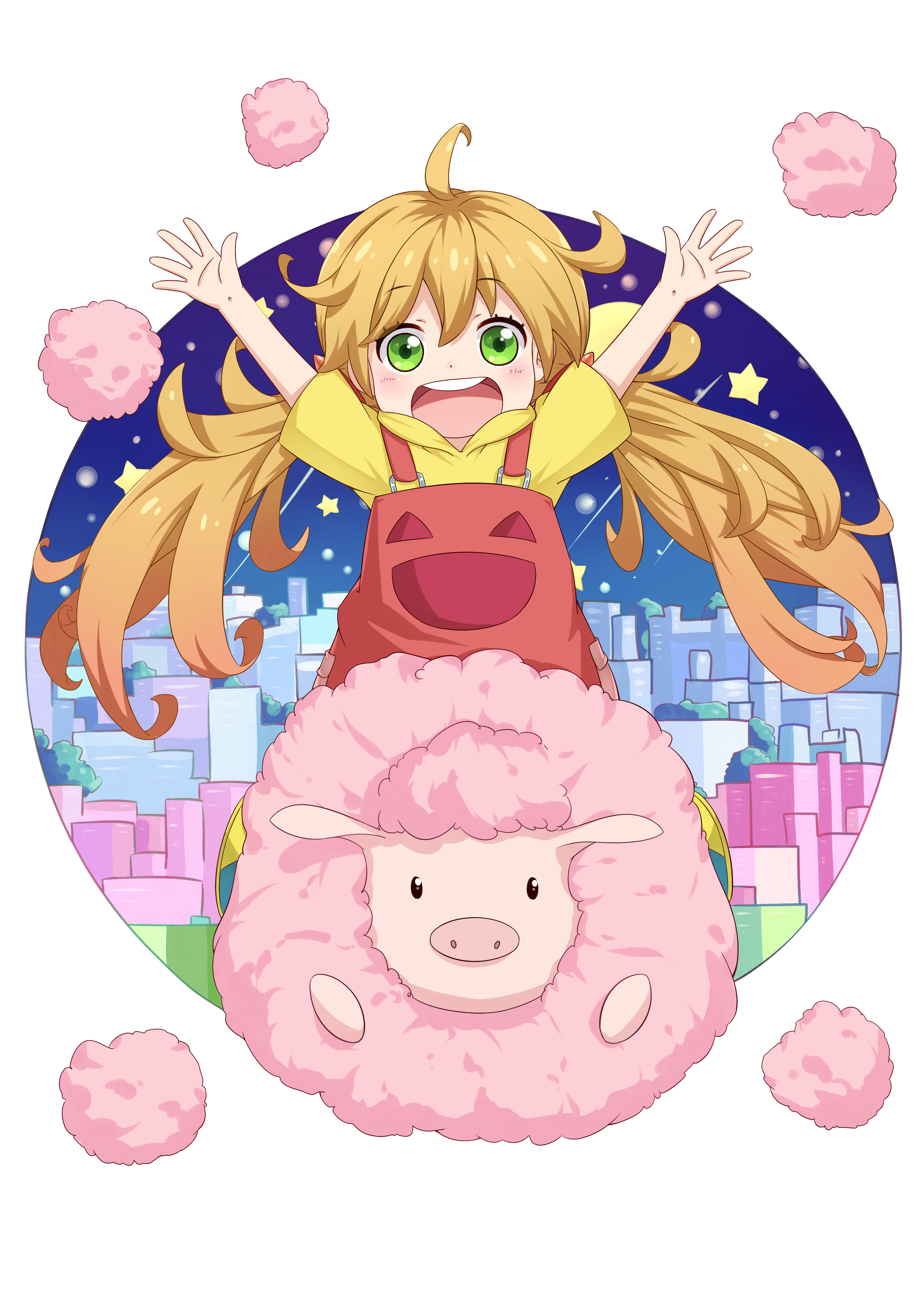 Tsumugi and her gallant steed [Amaama to Inazuma] r/awwnime