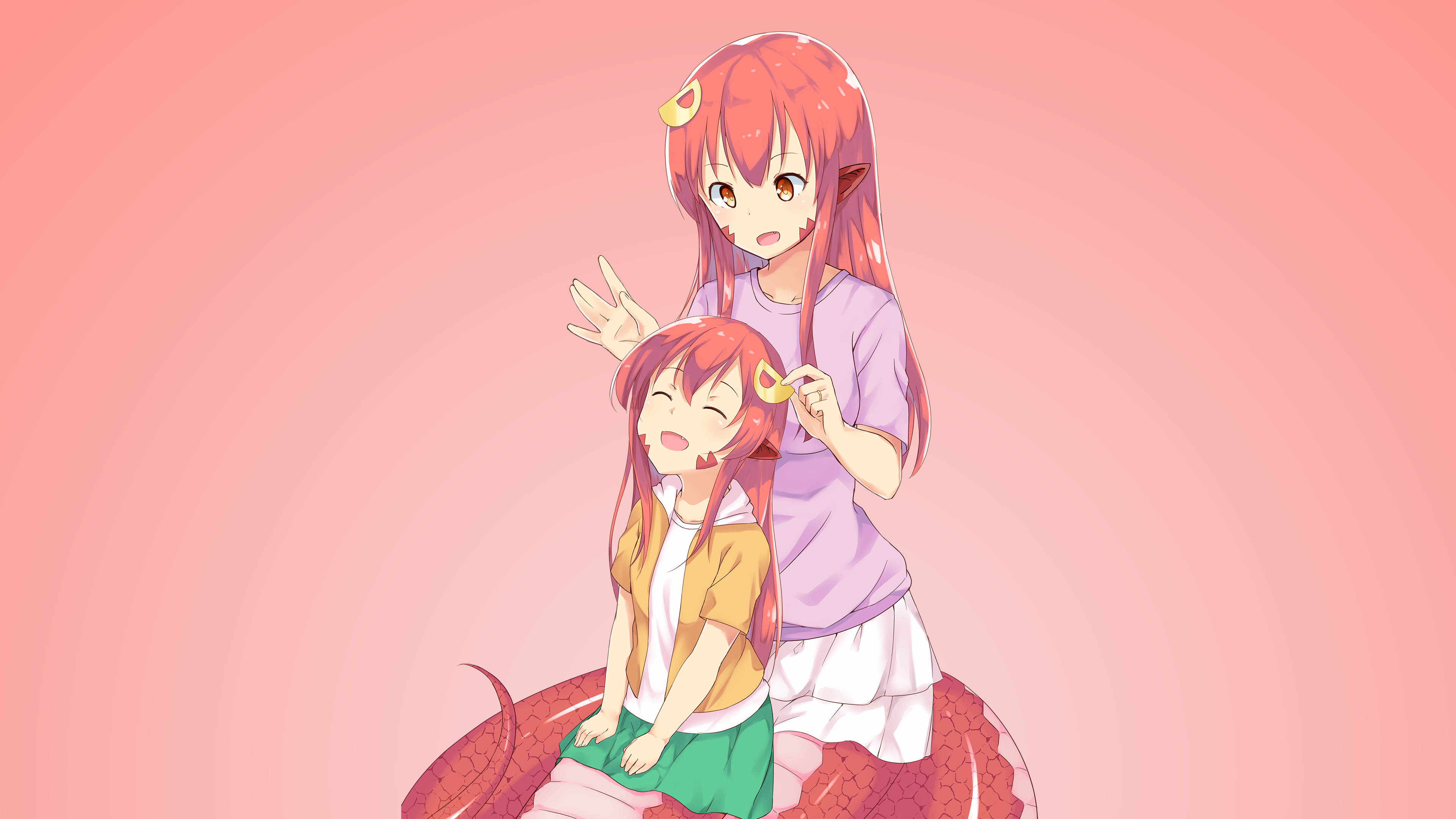 Miia and her daughter [Monster Musume](3840x2160) : r/Animewallpaper