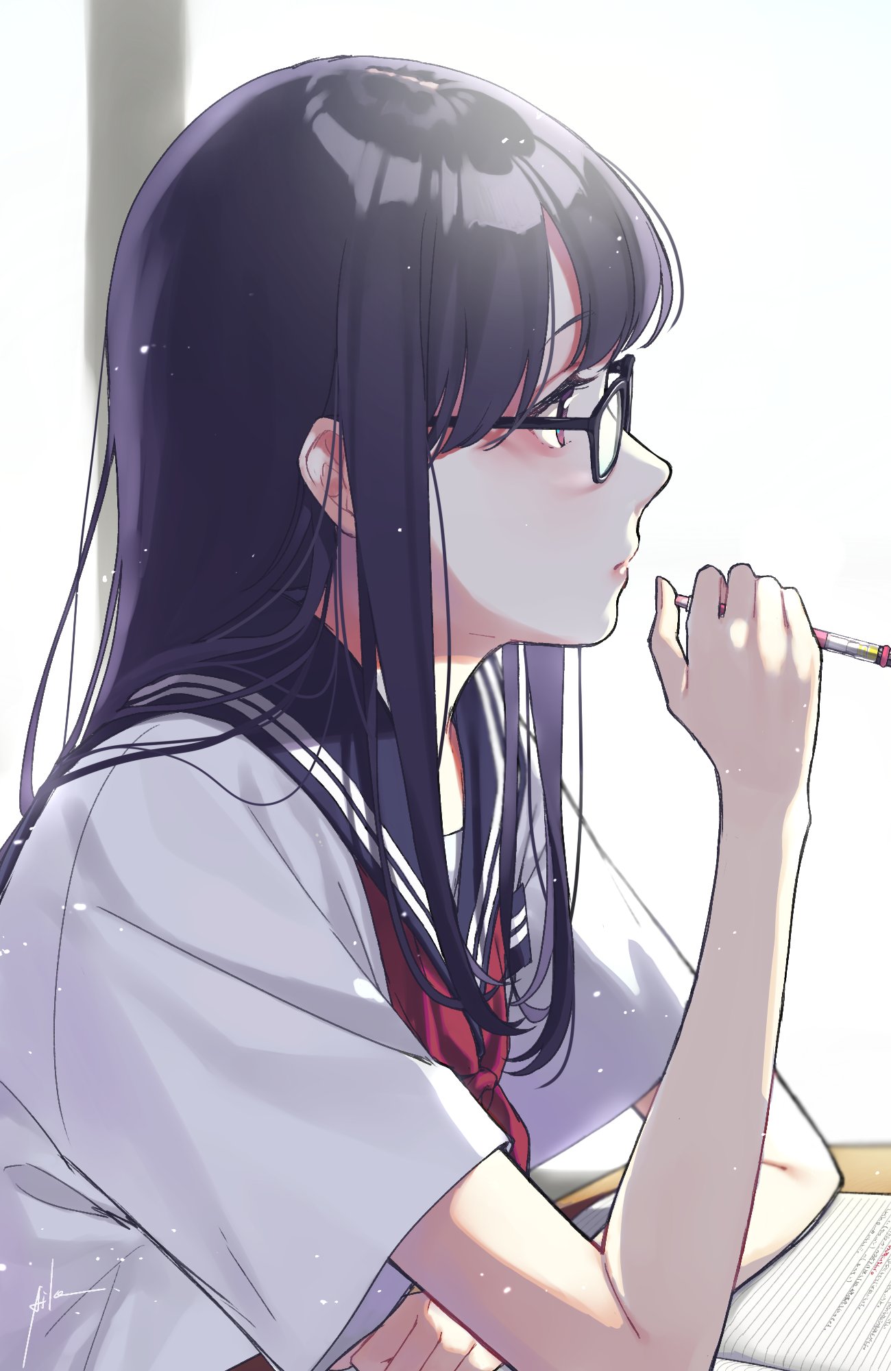 Glasses Girl In Class [original] R Awwnime